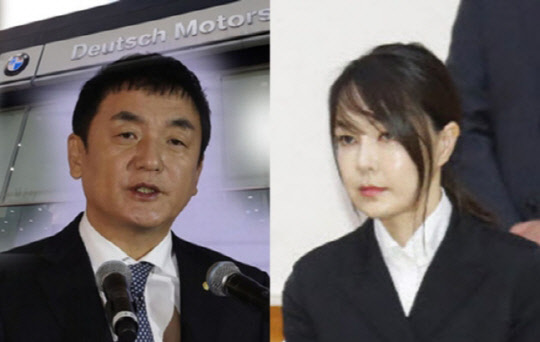 권오수(왼쪽) 도이치모터스 회장과 윤석열 국민의힘 대선 후보의 부인 김건희씨. 연합뉴스